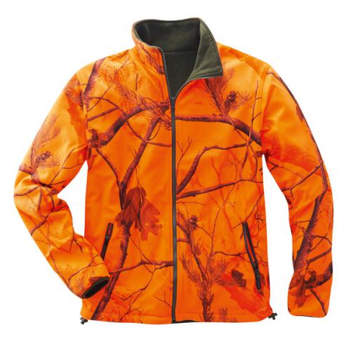 Oboustranná fleece bunda WILLOW, reflexní REAL TREE vzor
